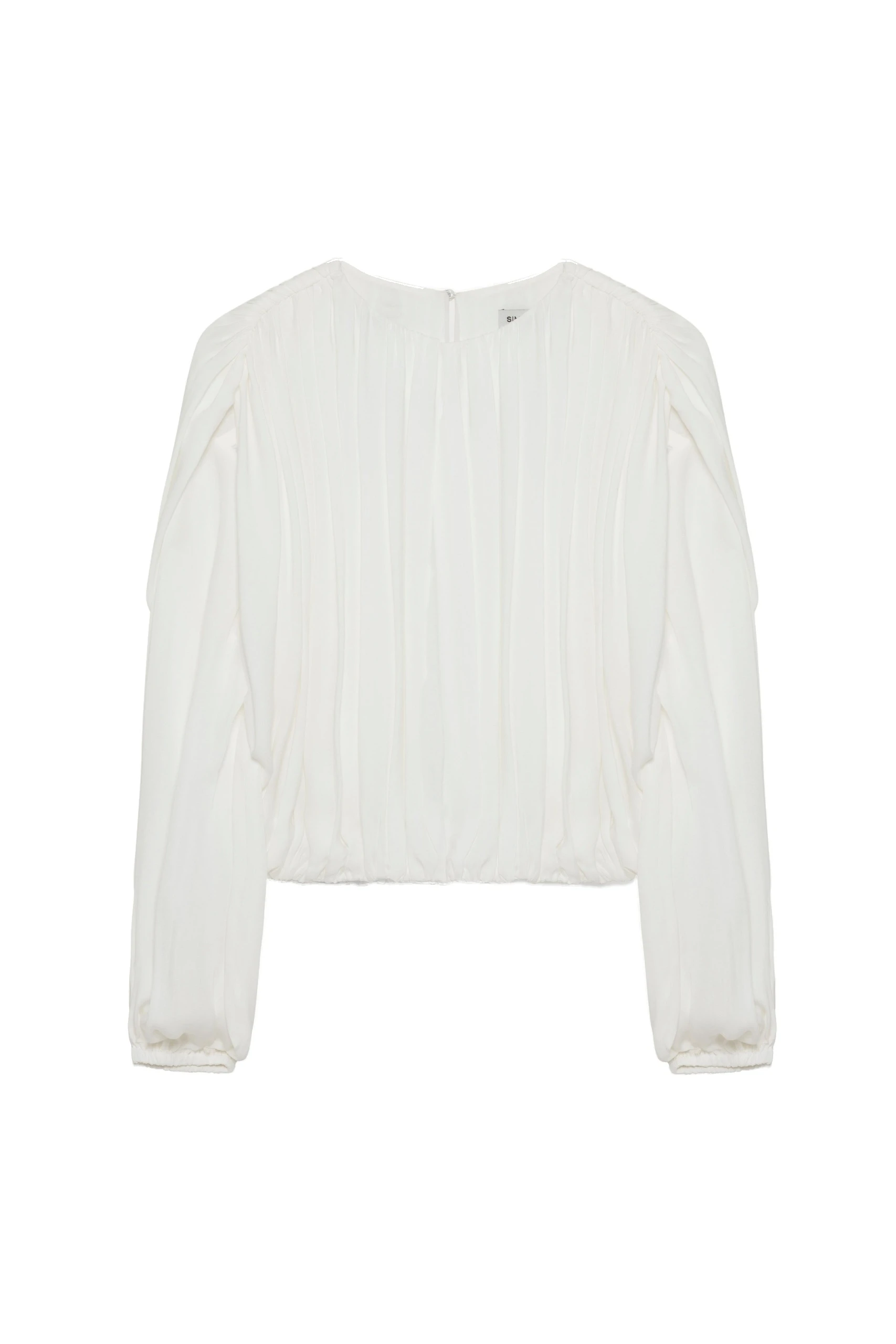 SIMKHAI Frida Silk Georgette Top in Ivory SIMKHAI Frida Silk Georgette Top in Ivory