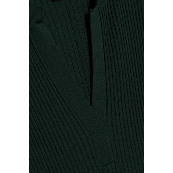 Genna Compact Knit Midi Dress in Everglade - Image 6