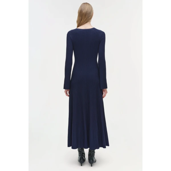 Genna Knit Midi Dress in Midnight - Image 5