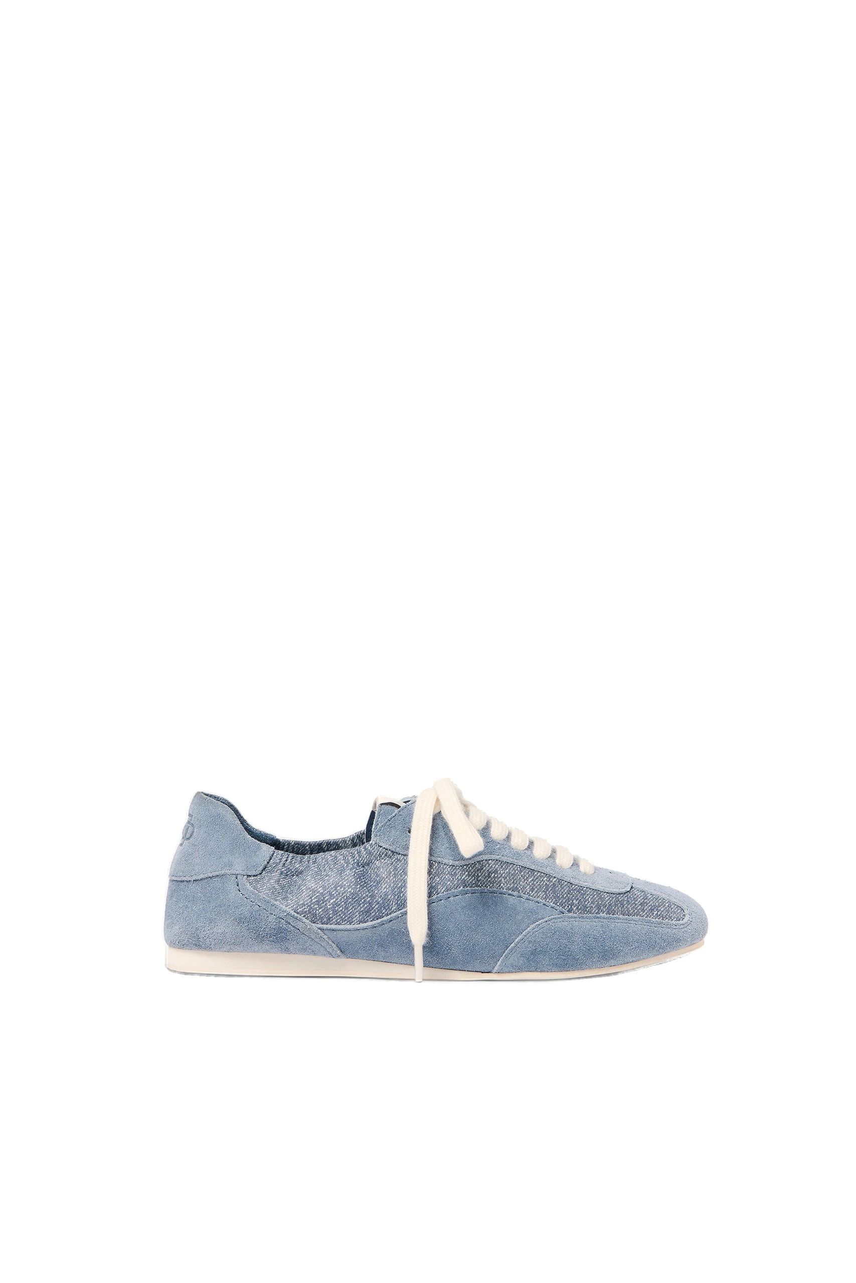 SIMKHAI Georgie Denim Leather Combo Sneaker in Denim SIMKHAI Georgie Denim Leather Combo Sneaker in Denim