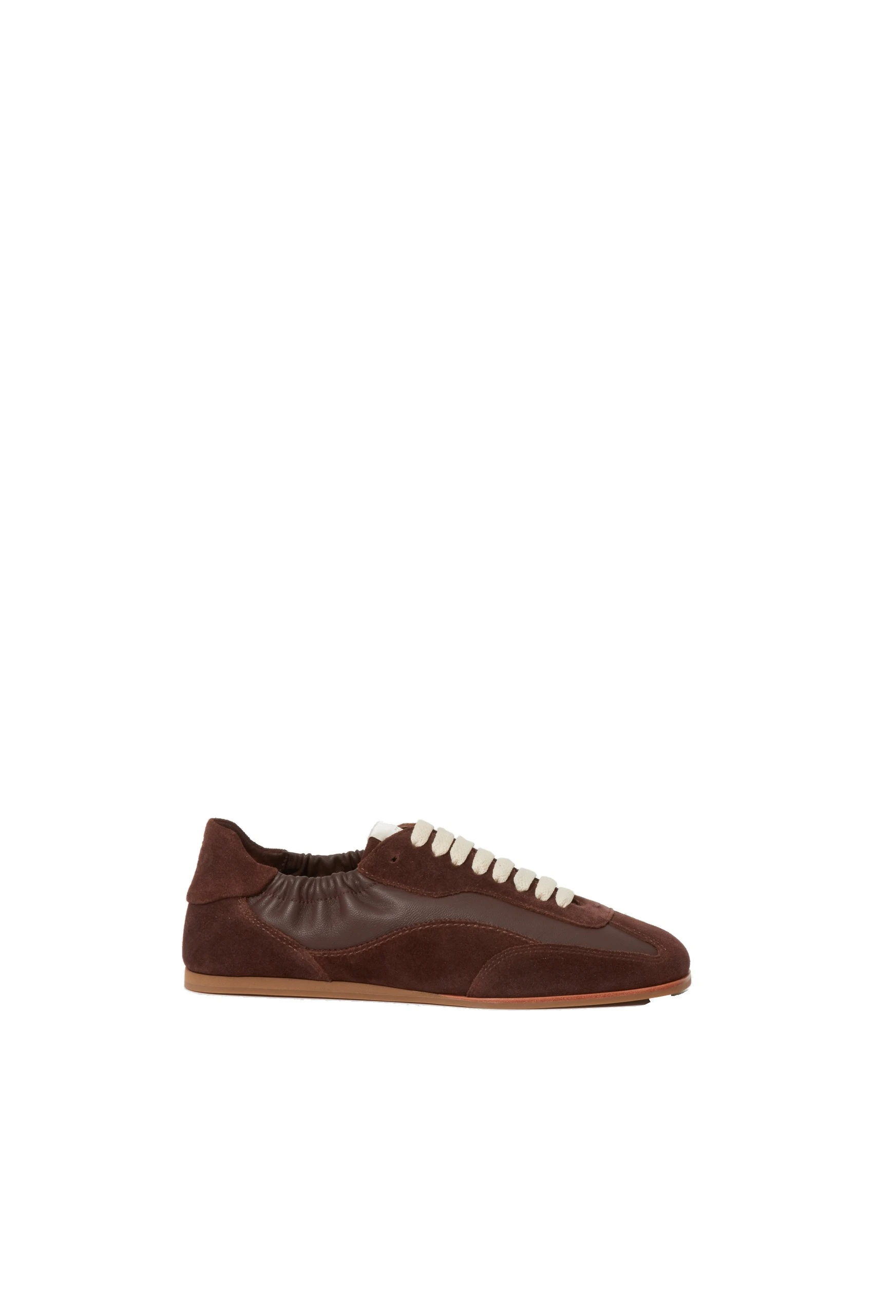 SIMKHAI Georgie Leather Combo Sneaker in Cacao SIMKHAI Georgie Leather Combo Sneaker in Cacao