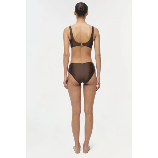 Gracie Shell Bikini Bottom in Chocolate - Image 5