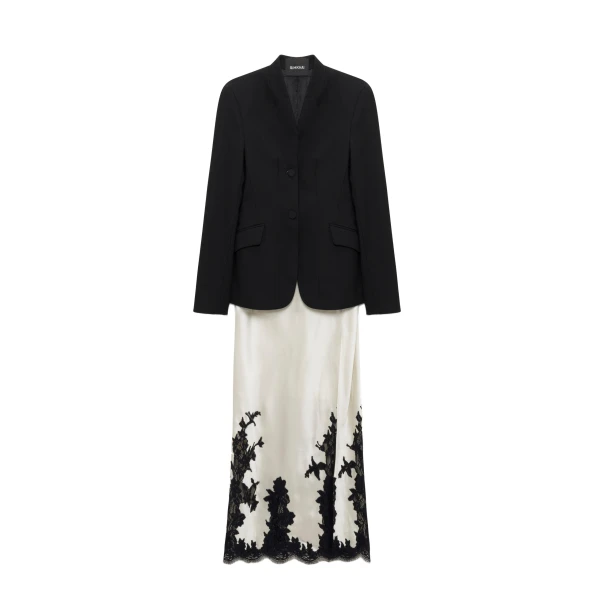 SIMKHAI Hagar Blazer Gown in Black Multi