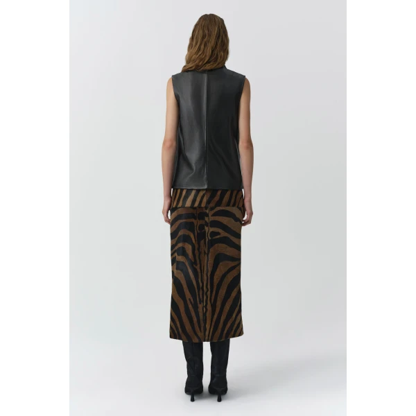 Halley Leather Top in Black - Image 6