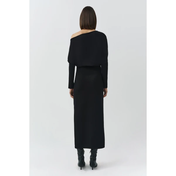 Janese Knit Dress in Black - Image 5