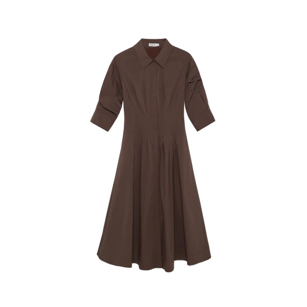 SIMKHAI Jazz Cotton Midi Dress in Chocolate