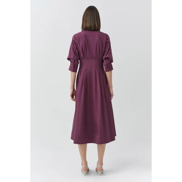 Jazz Midi Dress in Fig - Image 5