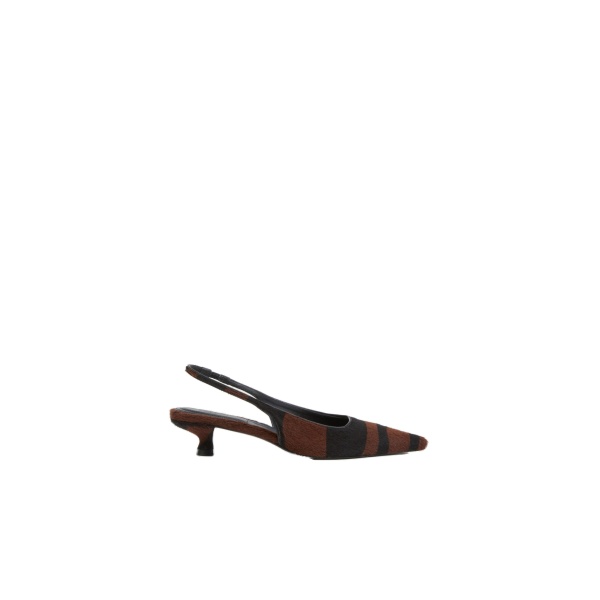 SIMKHAI Jenny Calf Hair Slingback Pump in Cacao Multi
