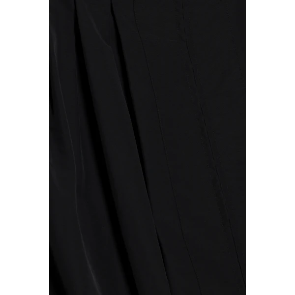 Jess Pleated Cotton Faille Jacket in Black - Image 6