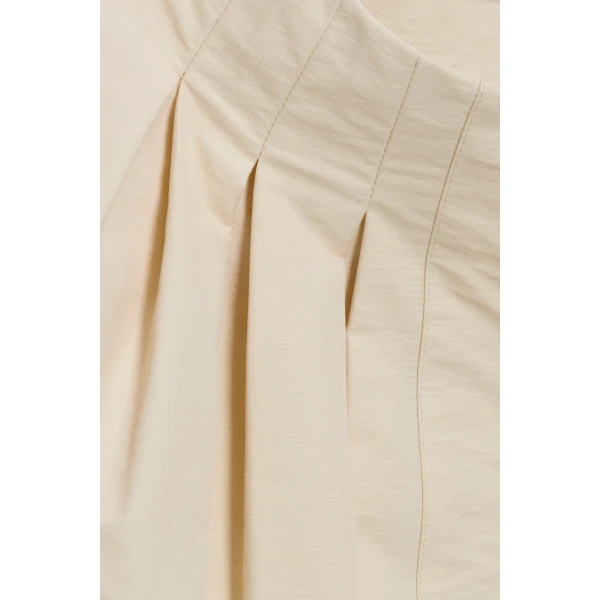 Jess Pleated Cotton Faille Jacket in Stone - Image 6