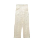SIMKHAI Jette Satin Pant in Porcelain