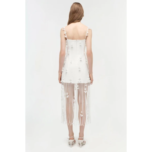 Juliana Midi Dress in White - Image 5