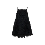 SIMKHAI Kalla Fringe Jacquard Mini Dress in Black