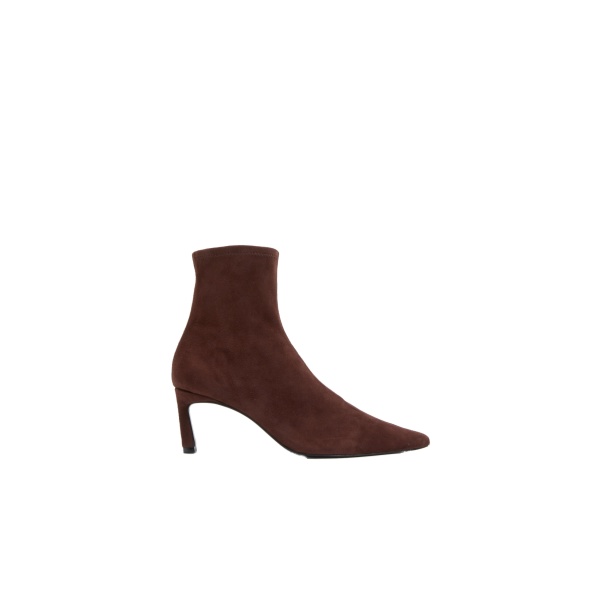 SIMKHAI Katya Stretch Suede Ankle Boot in Cacao