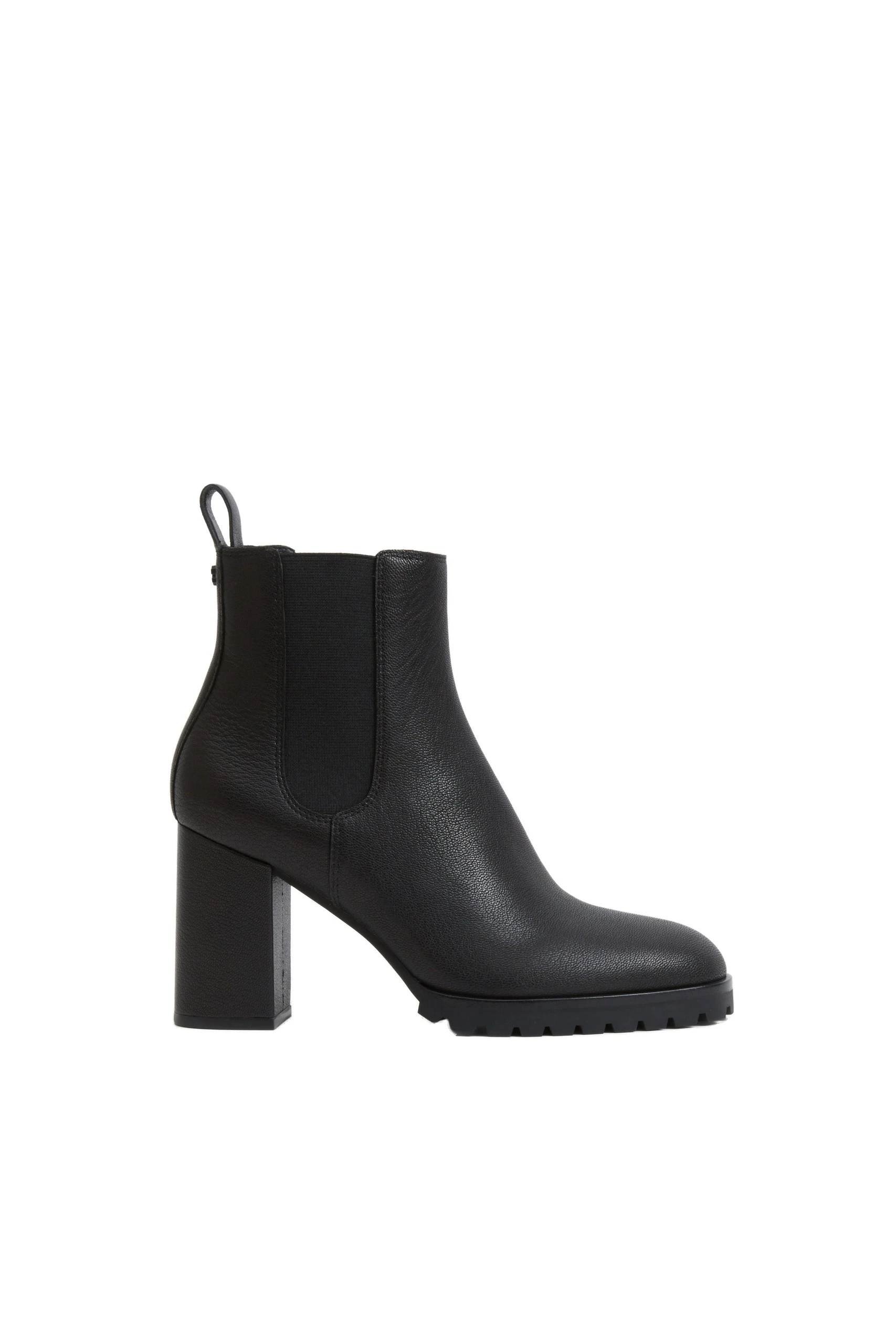 SIMKHAI Kayla Leather Heeled Chelsea Boot in Black SIMKHAI Kayla Leather Heeled Chelsea Boot in Black