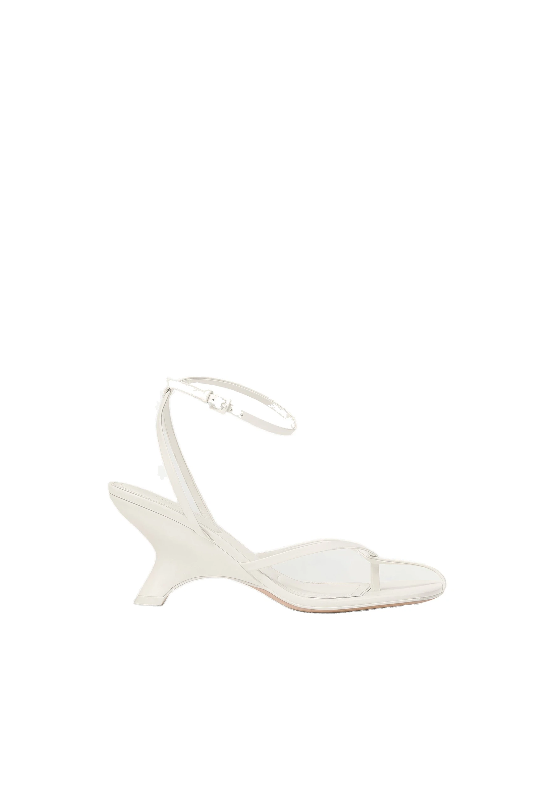 SIMKHAI Kelsey Leather Strappy Wedge in Ivory SIMKHAI Kelsey Leather Strappy Wedge in Ivory