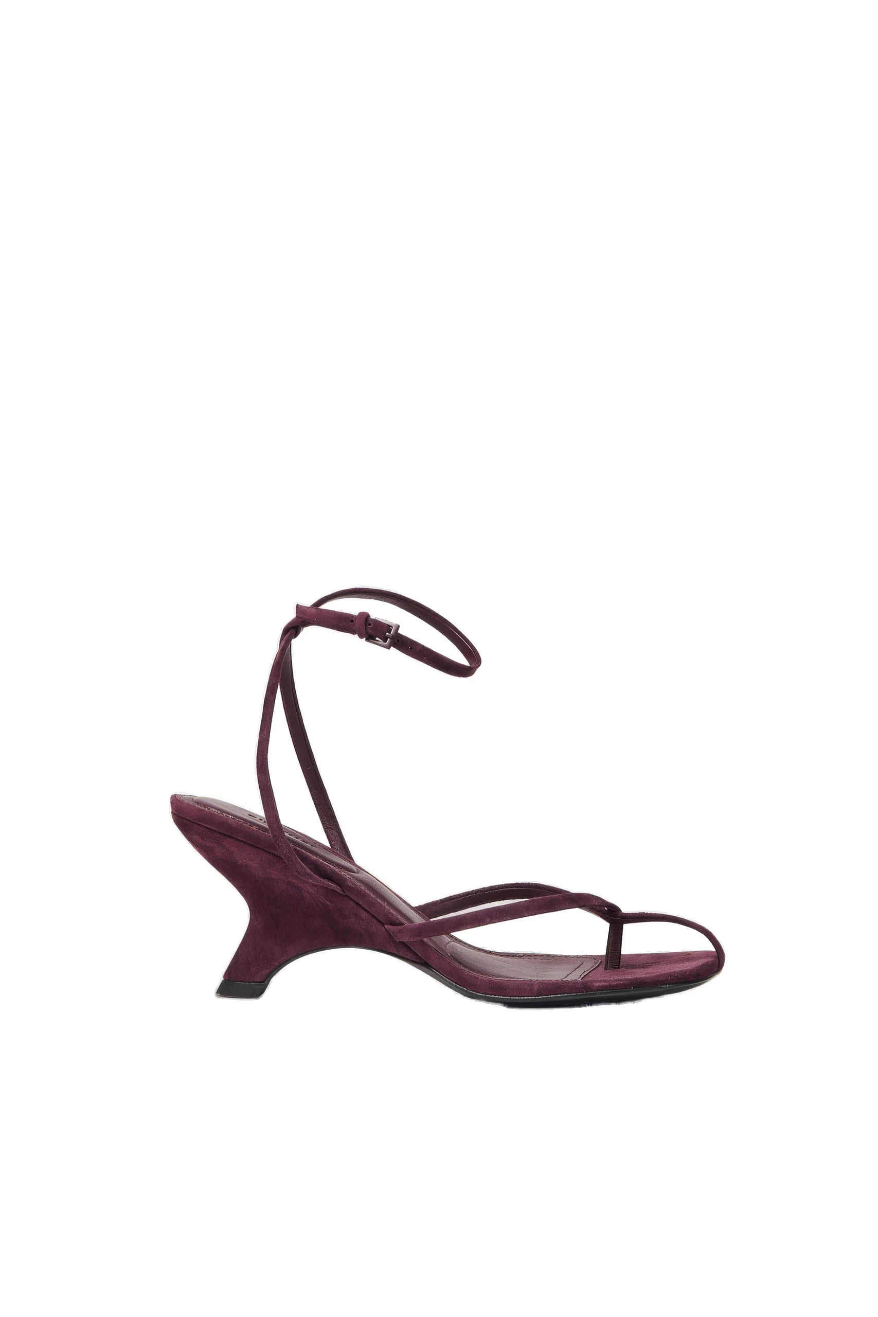 SIMKHAI Kelsey Suede Strappy Wedge in Fig SIMKHAI Kelsey Suede Strappy Wedge in Fig