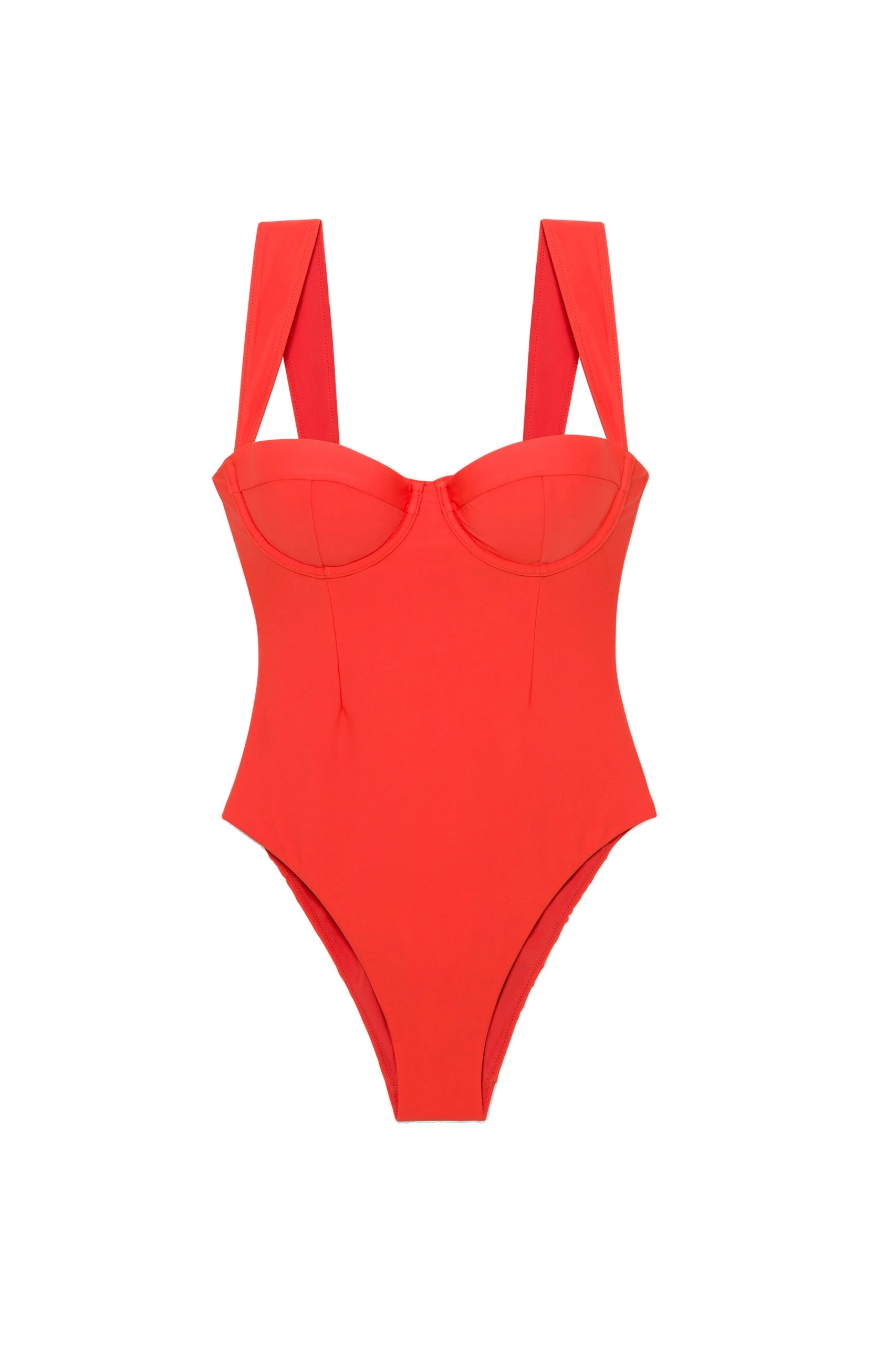 SIMKHAI Kyle Bustier One Piece in Lobster SIMKHAI Kyle Bustier One Piece in Lobster