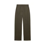 SIMKHAI Kyra Satin Pant in Dark Olive