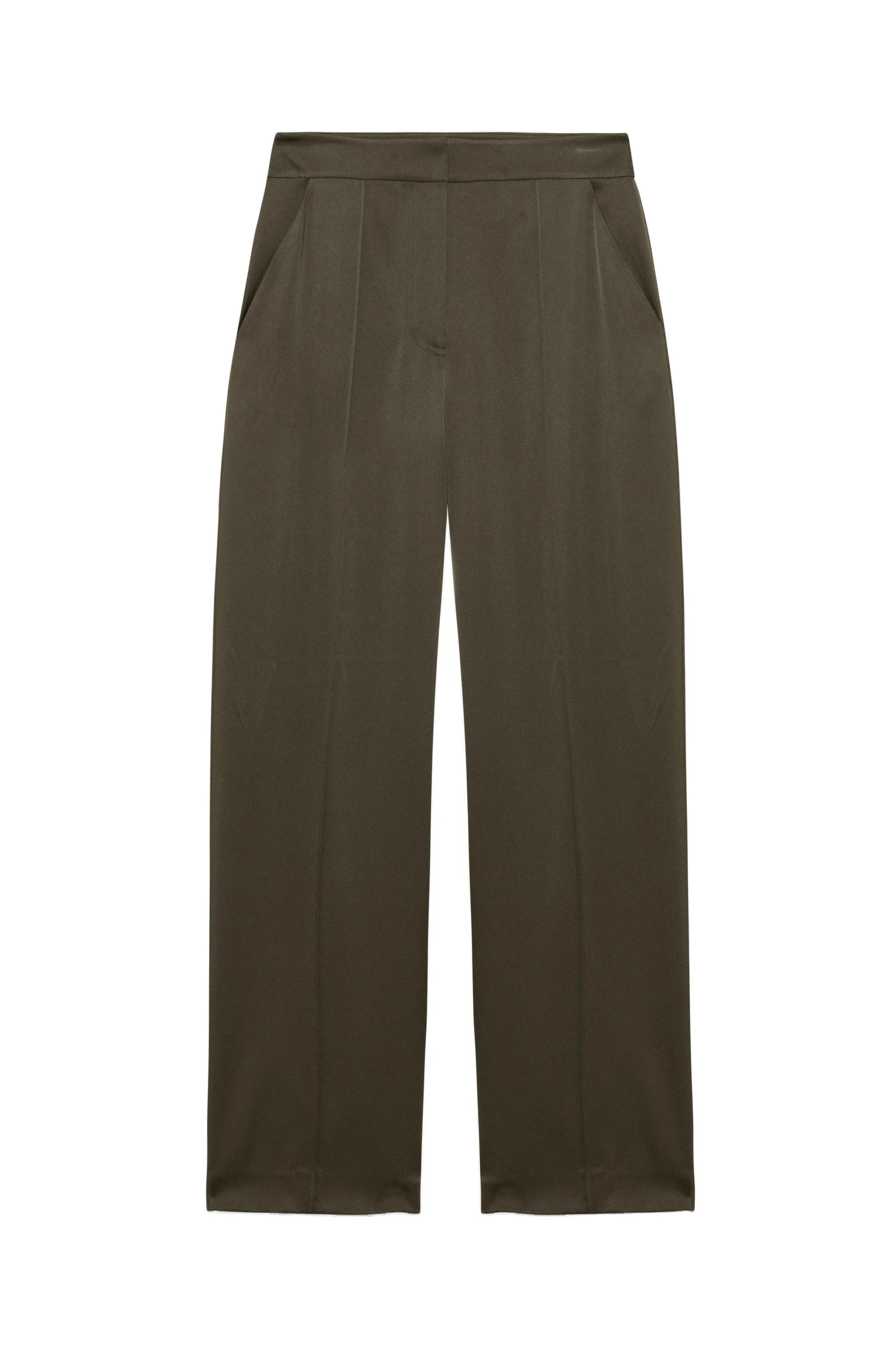 SIMKHAI Kyra Satin Pant in Dark Olive SIMKHAI Kyra Satin Pant in Dark Olive
