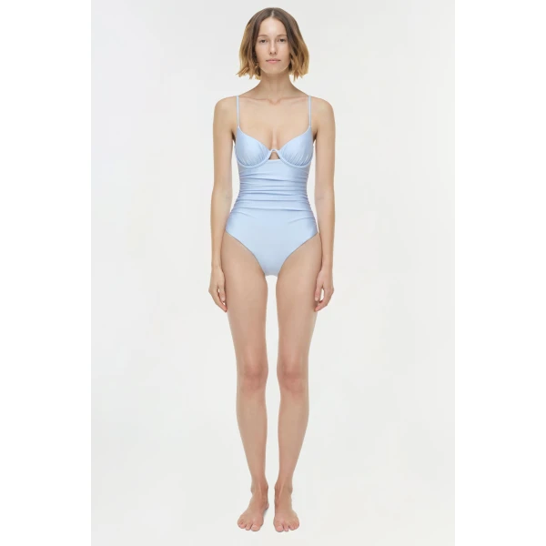 Laine Ruched One Piece in Tidepool - Image 6