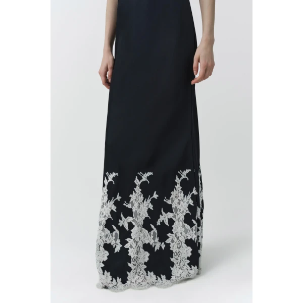 Lea Lace Gown in Black Multi - Image 6
