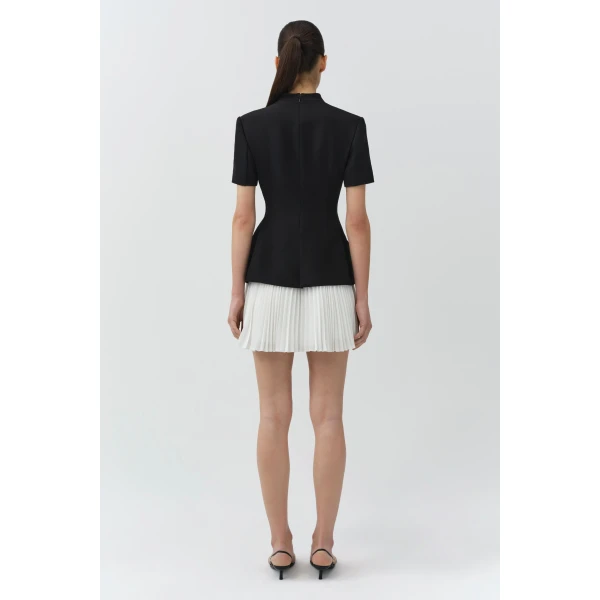 Leah Blazer Mini Dress in Black Multi - Image 5