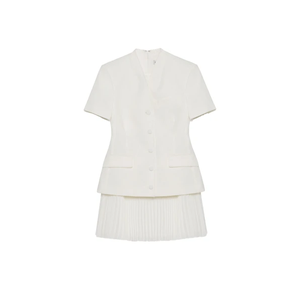 SIMKHAI Leah Blazer Mini Dress in Ivory