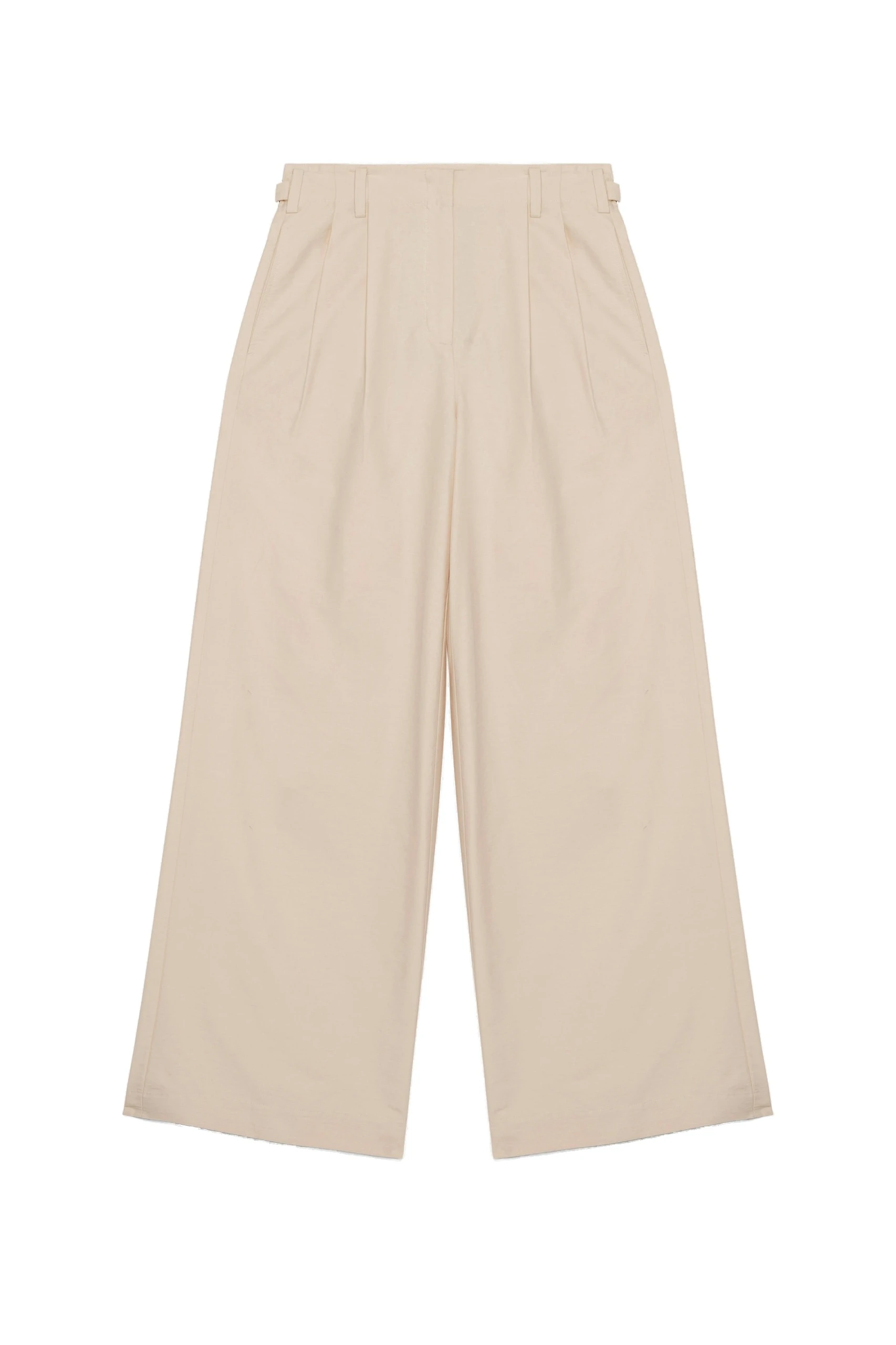 SIMKHAI Leroy Pleated Wide Leg Pant in Stone SIMKHAI Leroy Pleated Wide Leg Pant in Stone