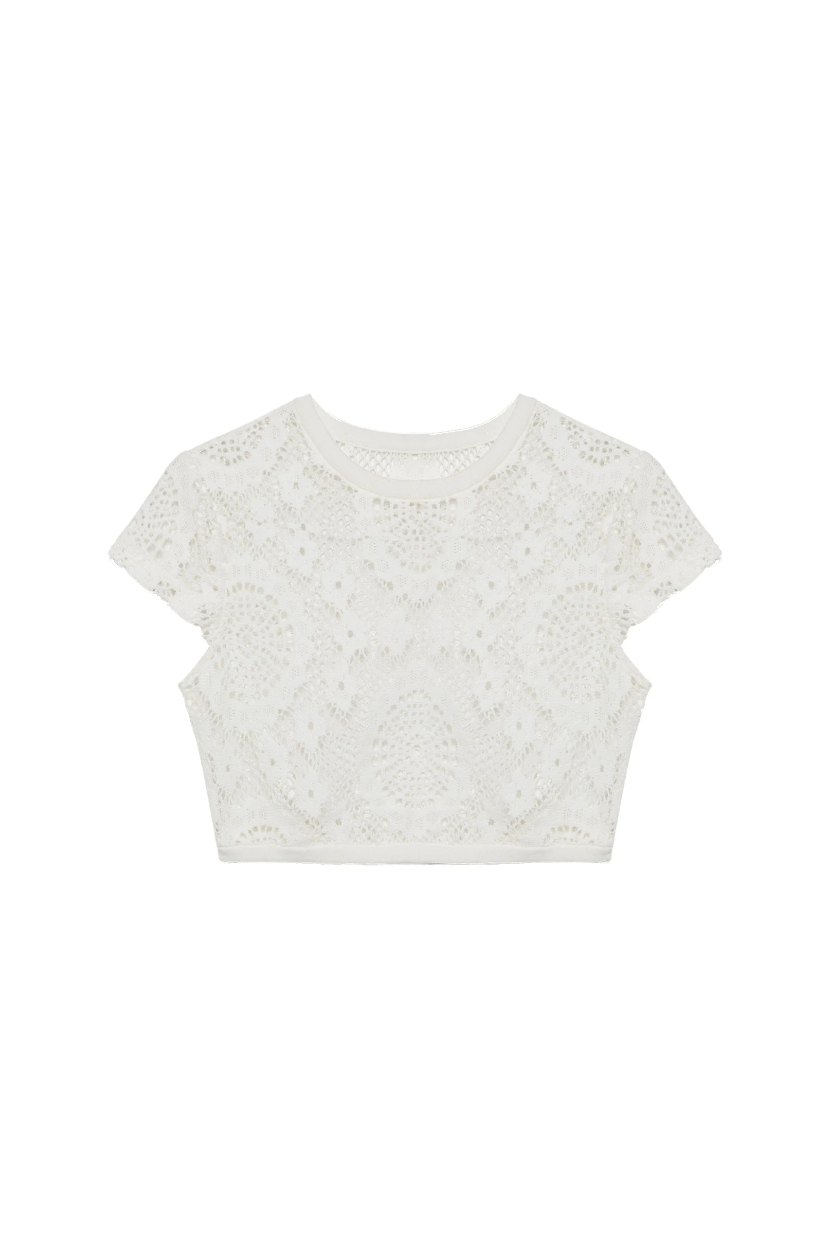 SIMKHAI Lidie Lace Top in White SIMKHAI Lidie Lace Top in White