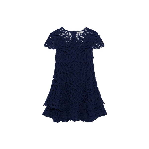 SIMKHAI Lina Lace Mini Dress in Midnight