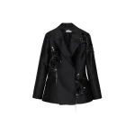 SIMKHAI Liri Embellished Blazer in Black