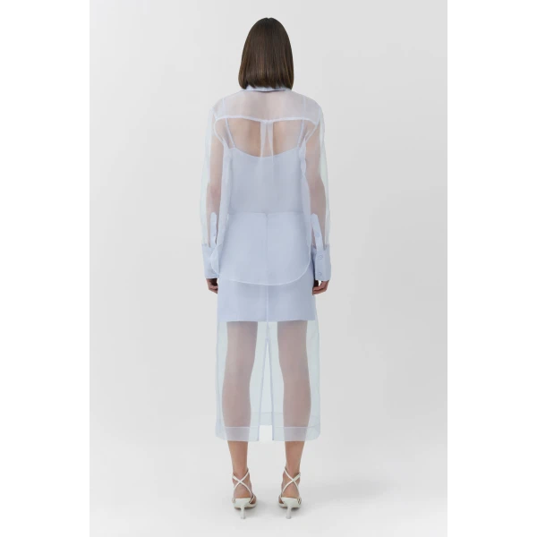 Loen Organza Shirt in Periwinkle Sky - Image 6