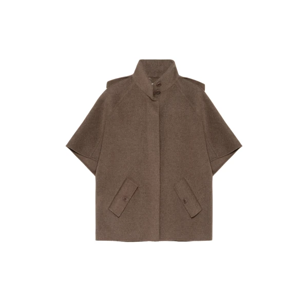 SIMKHAI Luly Wool Poncho in Birch