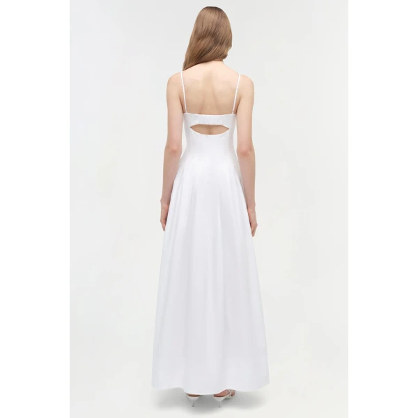 Maddy Cotton Midi Dress in White - Image 6