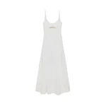 SIMKHAI Maddy Cotton Midi Dress in White