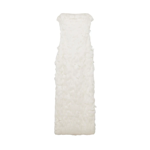 Malvina Feather Gown in Ivory