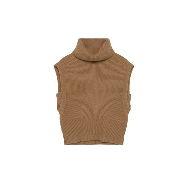 SIMKHAI Maple Knit Top in Camel