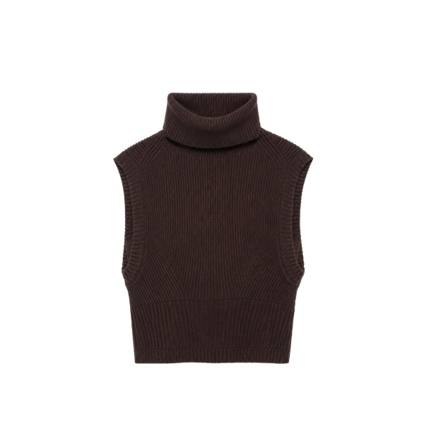 SIMKHAI Maple Knit Top in Chocolate