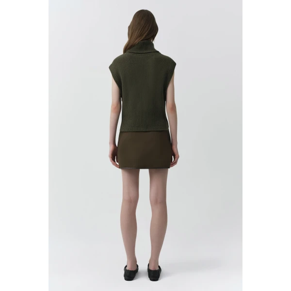 Maple Knit Top in Dark Olive - Image 5