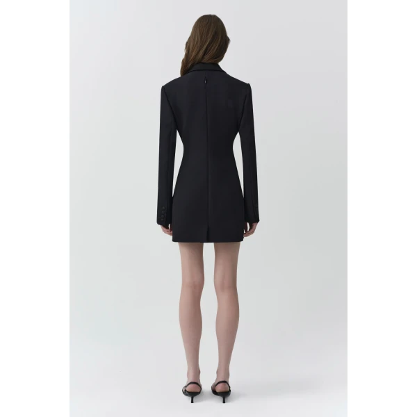 Marina Blazer Mini Dress in Black - Image 6