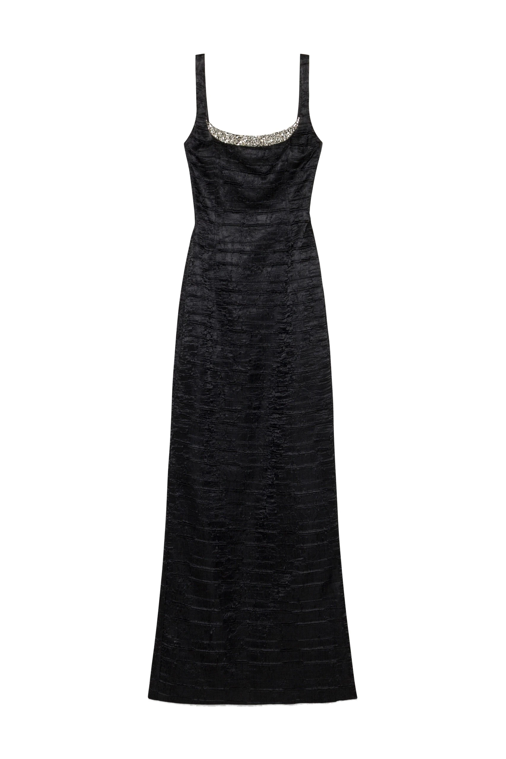 SIMKHAI Martina Embellished Satin Gown in Black SIMKHAI Martina Embellished Satin Gown in Black