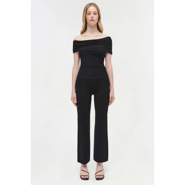 Natassa Jersey Top in Black - Image 6