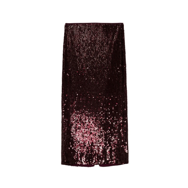 SIMKHAI Nikki Embellished Midi Skirt in Fig