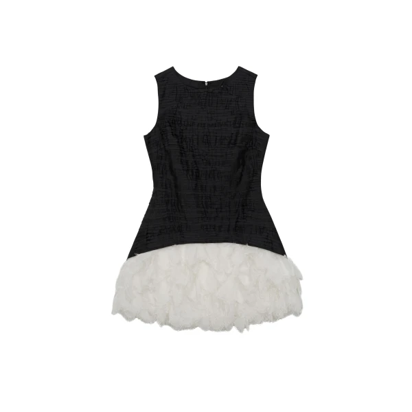 Olympia Taffeta Mini Dress in Black Multi