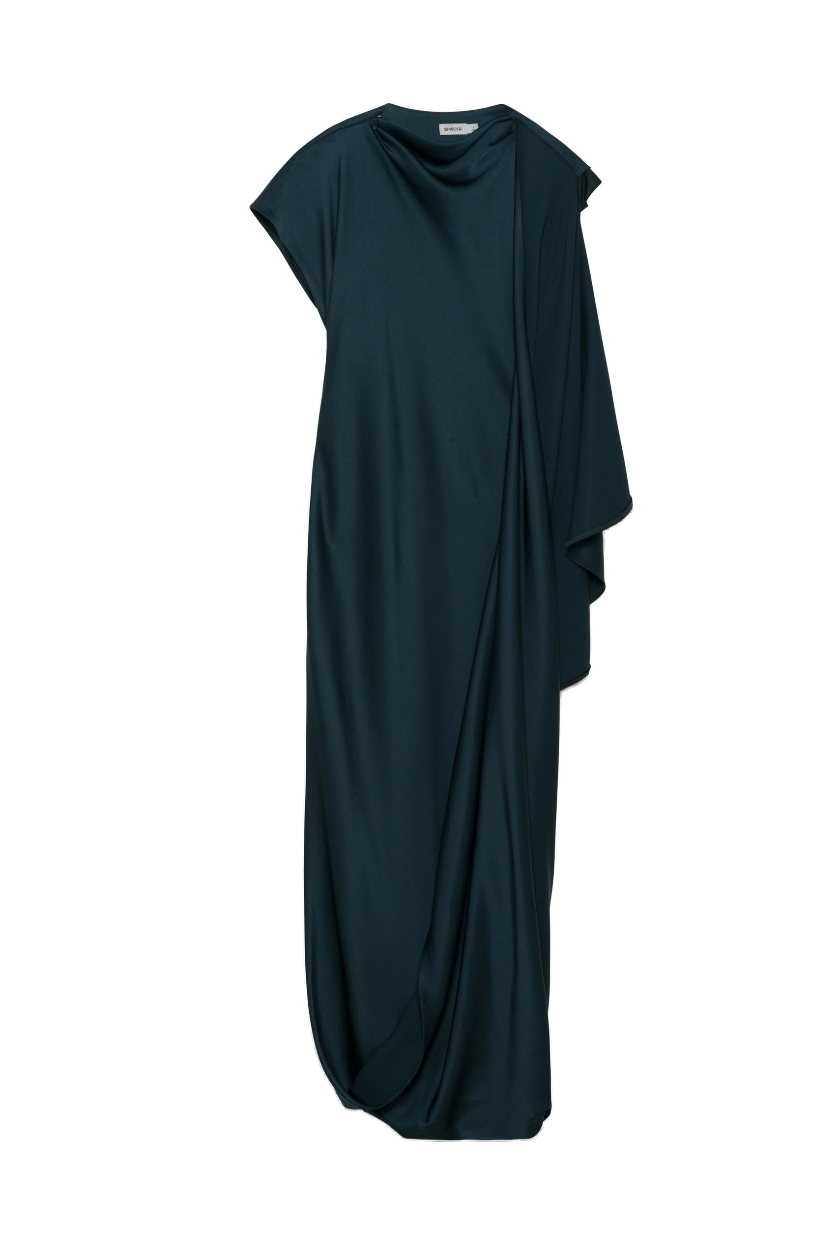 SIMKHAI Ora Satin Gown in Dark Spruce SIMKHAI Ora Satin Gown in Dark Spruce