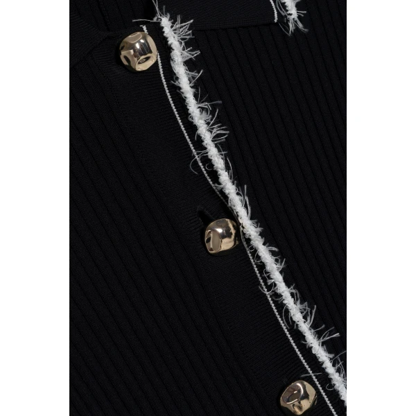 Orelia Compact Knit Midi Dress in Black - Image 6