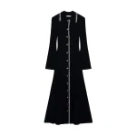 SIMKHAI Orelia Compact Knit Midi Dress in Black