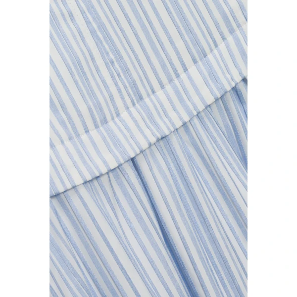 Quinlin Bustier Midi Dress in Blue Stripe - Image 6