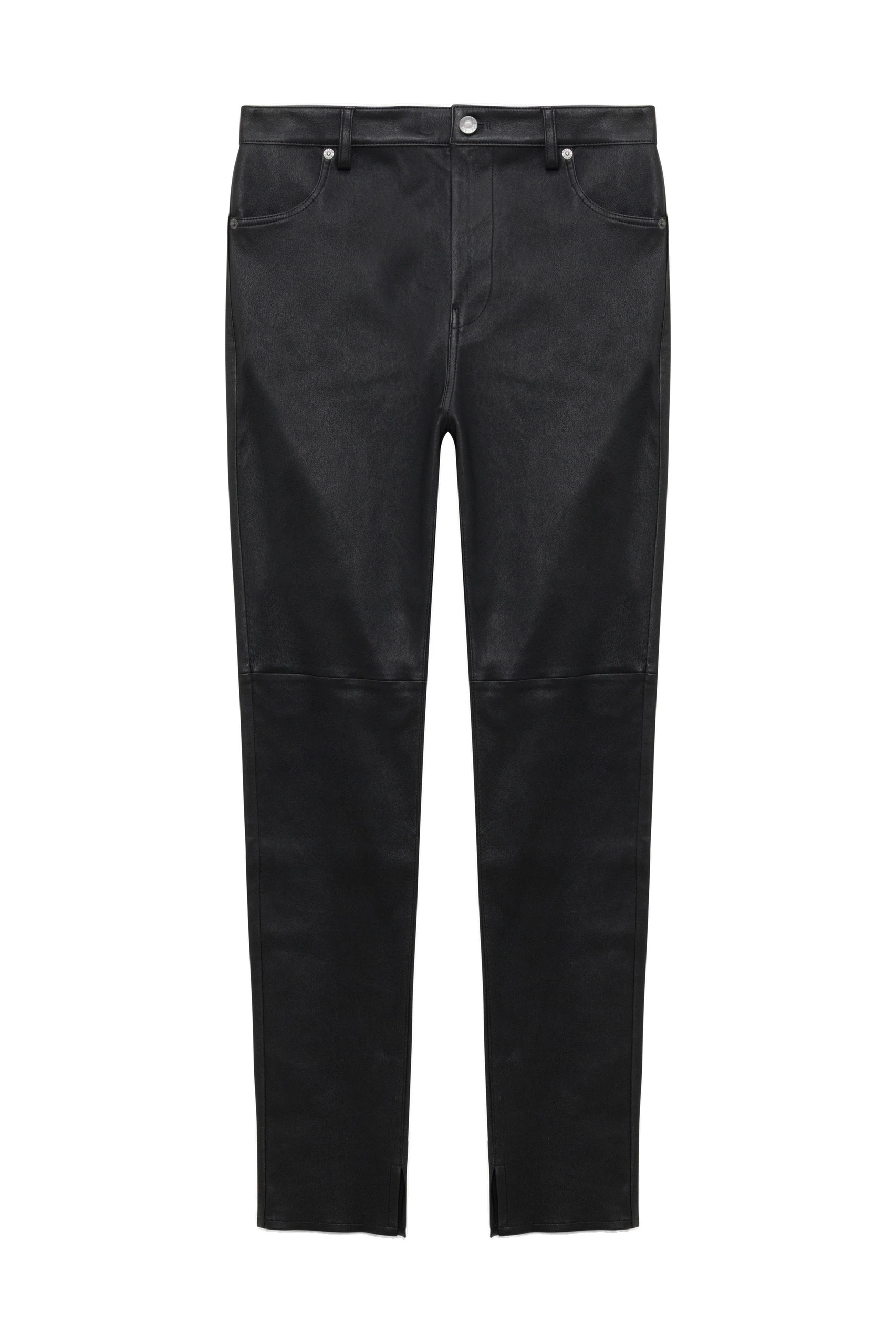 SIMKHAI Rae Leather High Rise Skinny Pant in Black SIMKHAI Rae Leather High Rise Skinny Pant in Black